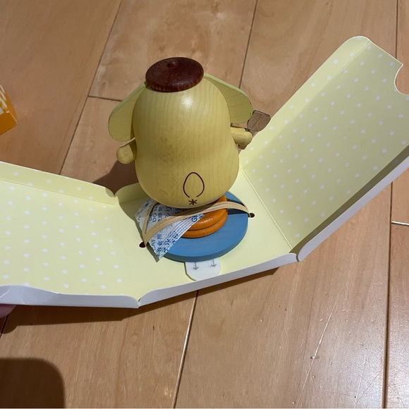 NIB sanrio pompompurin wooden bobble head - Picture 7 of 8